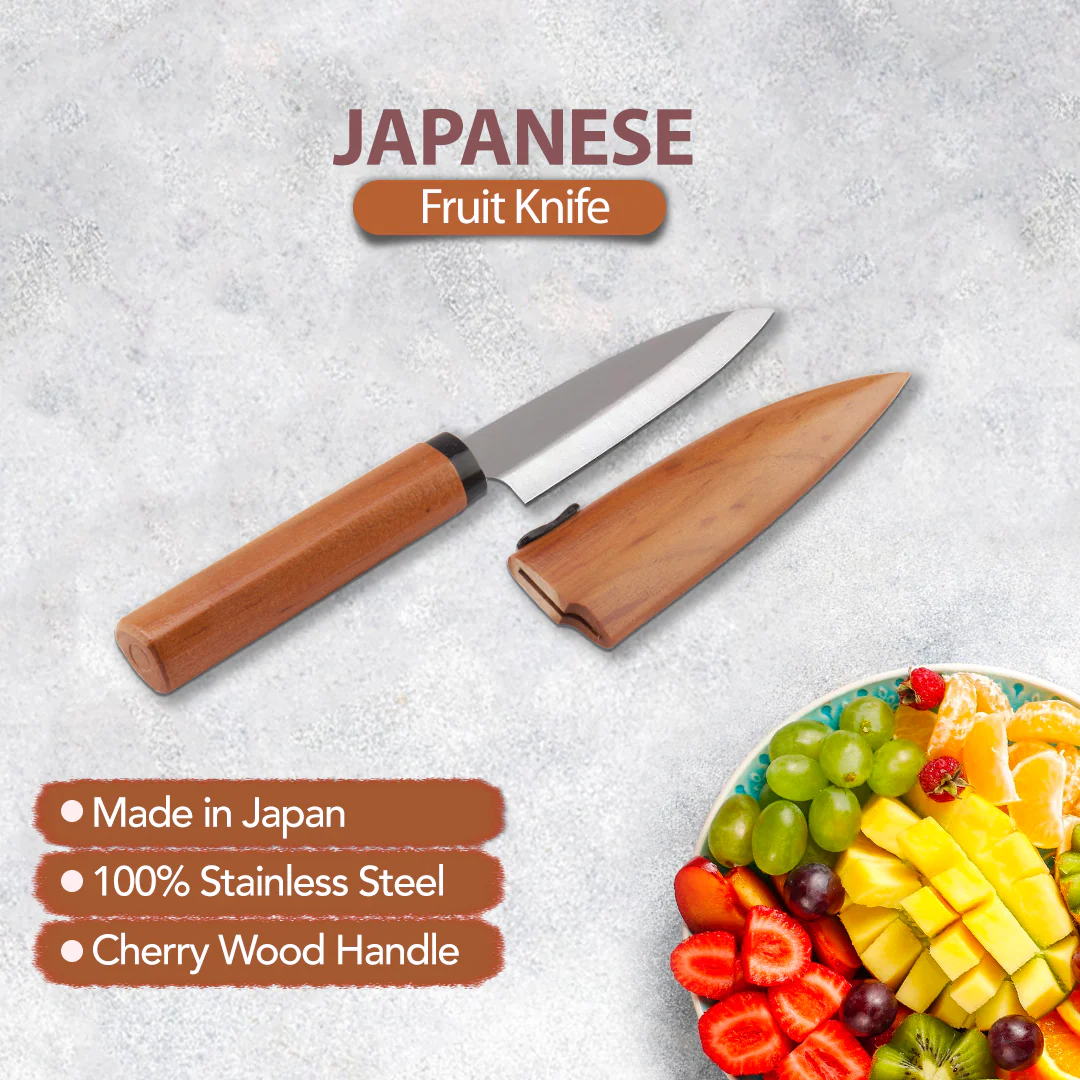 KAI 97mm Fruit Knife – Stainless Steel Precision Blade for Fruits & Small Veggies