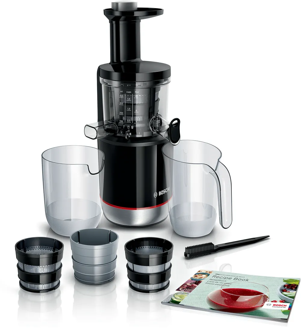 Bosch 150W Slow Juicer – MESM731MIN  Brushed Stainless Steel Cold Press Juicer – Quiet Operation