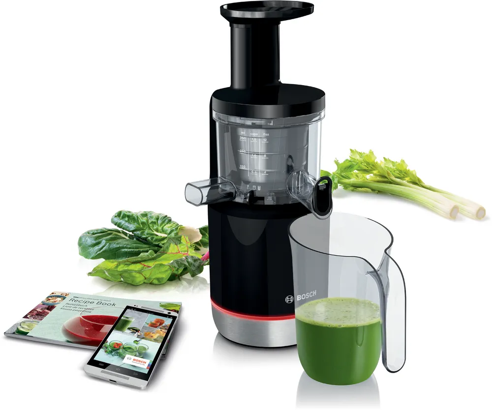 Bosch 150W Slow Juicer – MESM731MIN  Brushed Stainless Steel Cold Press Juicer – Quiet Operation