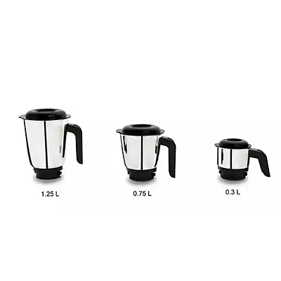 Philips Hercules 750-Watt Mixer Grinder – Grey, SS 3 Leak-Proof Jars for Multipurpose Use for Everyday Kitchen Needs