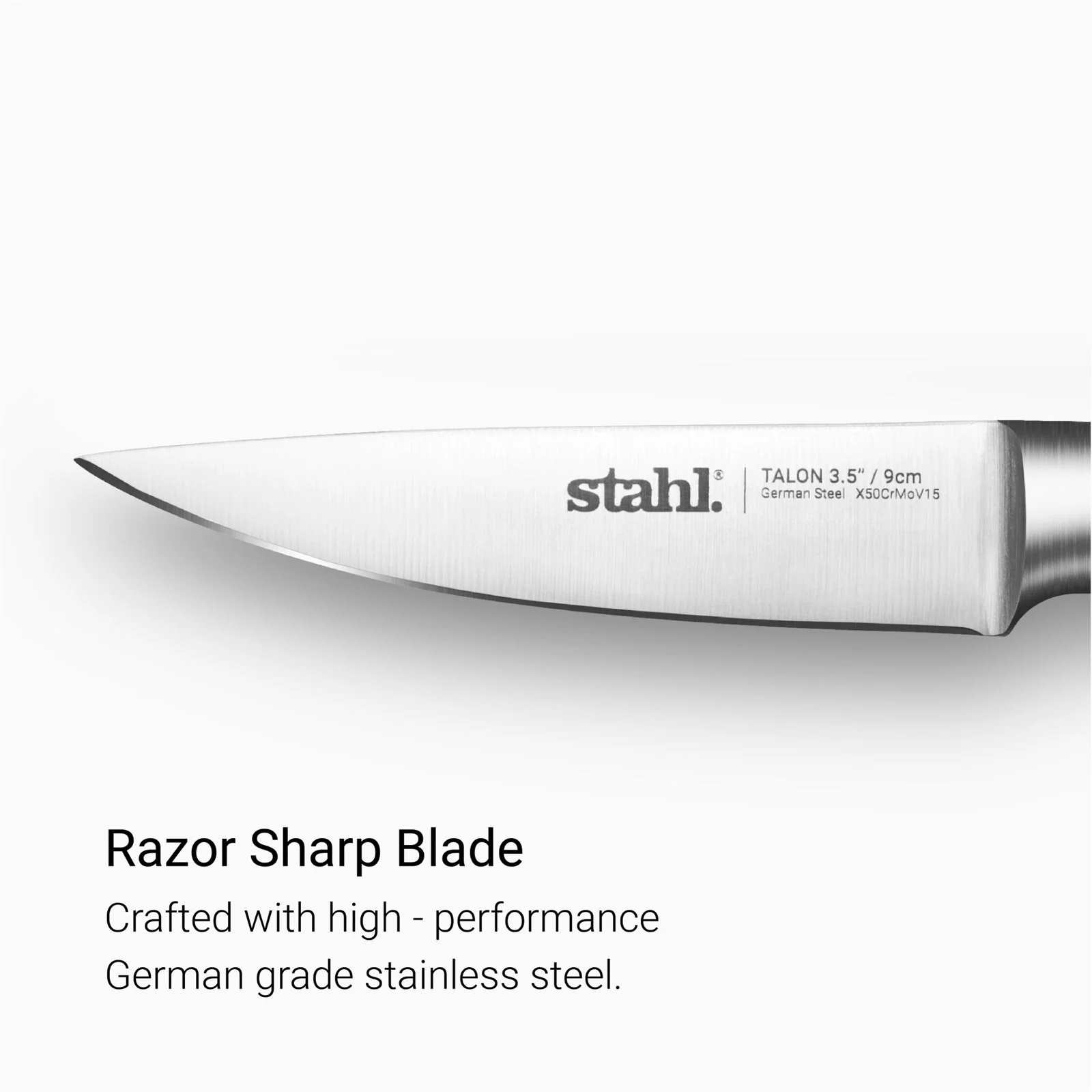 SS 9cm Talon Paring Knife by Stahl – Precision Stainless Steel Blade for Peeling & Slicing
