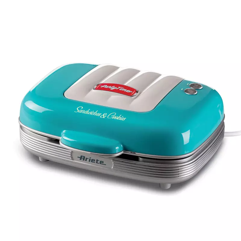 Ariete Blue 700W 3-in-1 Multi-Function Snack Maker – Sandwiches, Cookies & Waffles, Non-Stick Plates , Interchangeable Plates, Easy to Clean, Quick Heatin Ariete Blue 700W 3-in-1 Multi-Function Snack Maker – Sandwiches, Cookies & Waffles, Non-Stick Plates , Interchangeable Plates, Easy to Clean, Quick Heatin