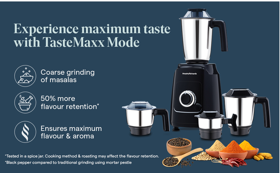 Morphy Richards GrindPro Maxx 1000W Mixer Grinder with 4 Jars, High-Speed Blades, Kitchen Appliance
