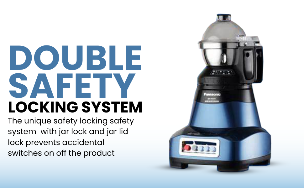 Panasonic MX-AE375 Monster 750 Watts Super Mixer Grinder With 3 Stainless Steel Jar (Blue)