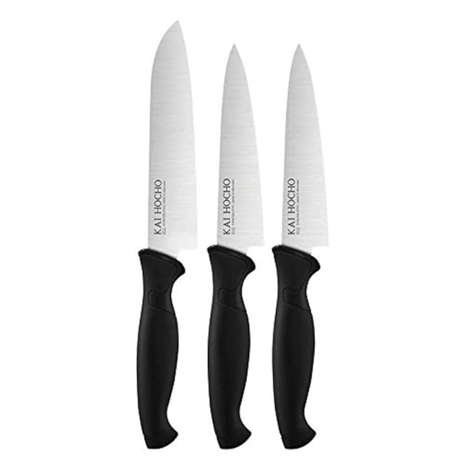 3-Piece Kai Hocho Knife Set – Stainless Steel Japanese Chef Knives for Slicing, Dicing & Chopping