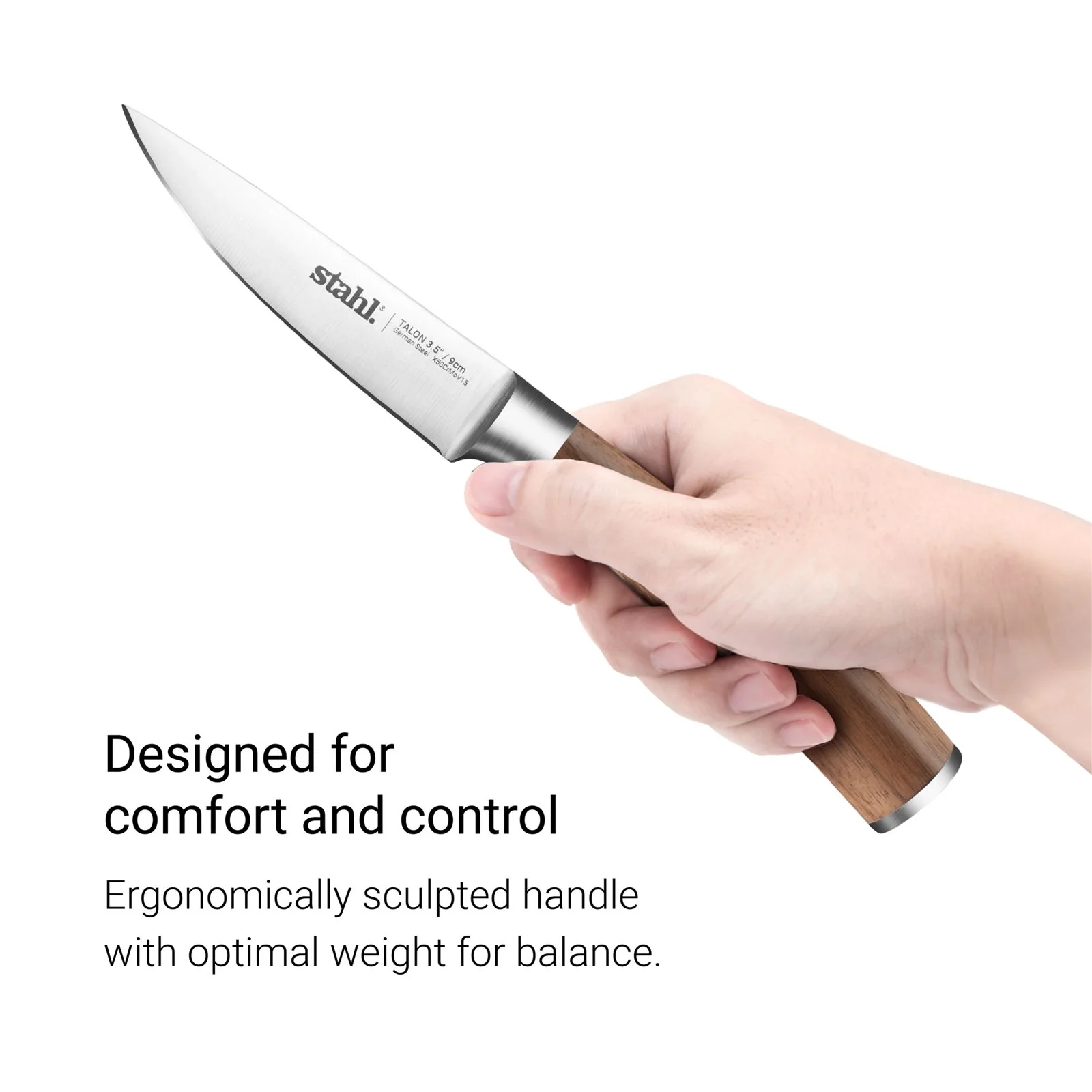 SS 9cm Talon Paring Knife by Stahl – Precision Stainless Steel Blade for Peeling & Slicing
