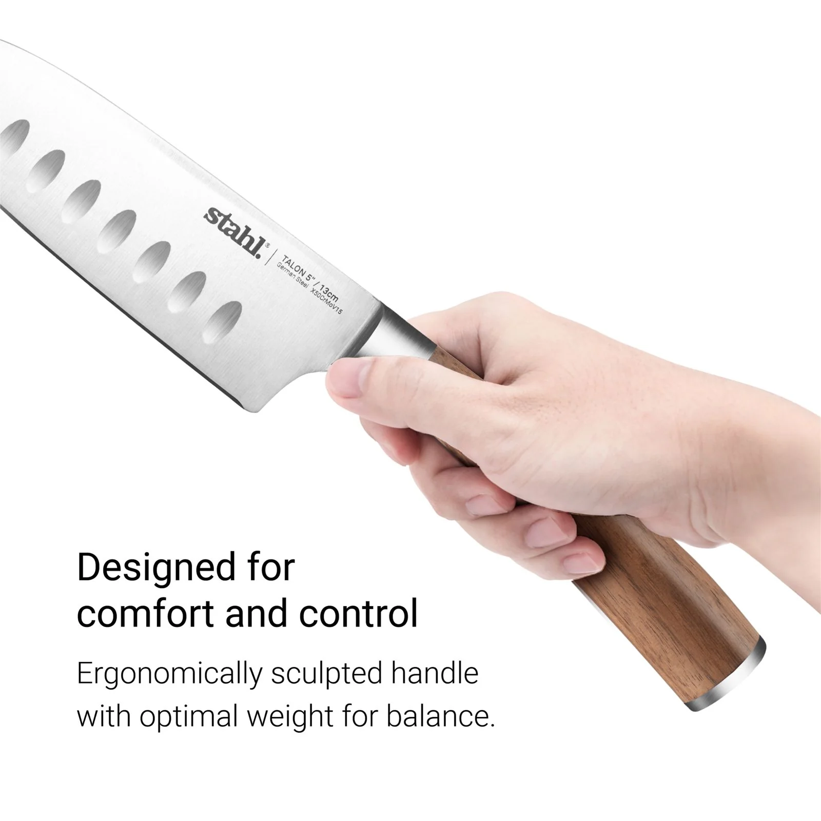 Stahl Talon Series 13cm Santoku Knife, SS Blade , Razor Sharp Edge - Multipurpose Use