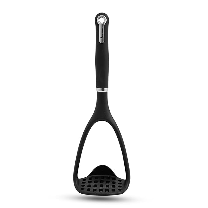 BERGNER Potato Masher – Black Nylon Kitchen Utensil, Safe for Nonstick Cookware