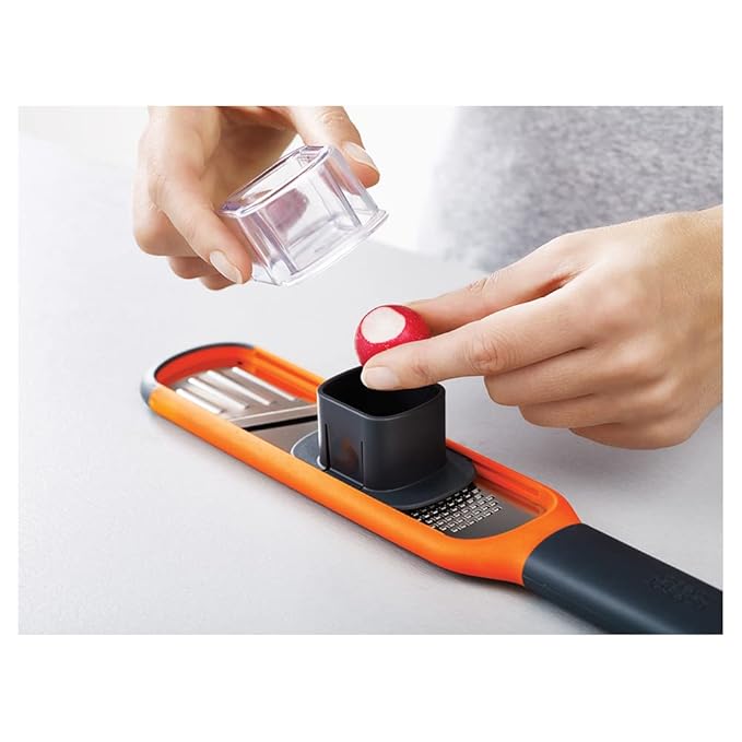 Joseph Joseph 2-in-1 Grater – Orange Stainless Steel