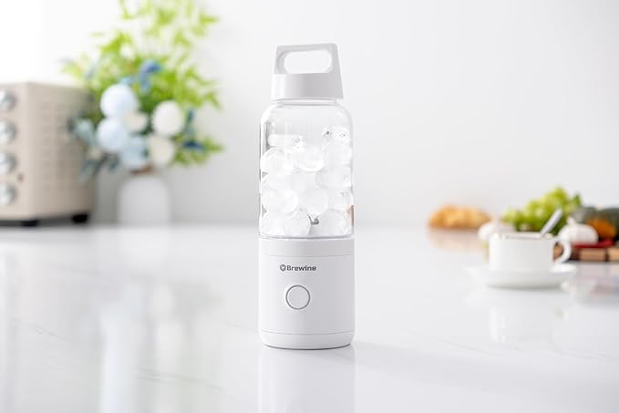 BREWINE Portable USB Blender and Grinder – 2-in-1 Rechargeable Smoothie Maker with Powerful Motor, Ice, Shakes, 304 SUS Blades, 000 x 2mAh Battery for Juicing & Grinding BREWINE Portable USB Blender and Grinder – 2-in-1 Rechargeable Smoothie Maker with Powerful Motor, Ice, Shakes, 304 SUS Blades, 000 x 2mAh Battery for Juicing & Grinding