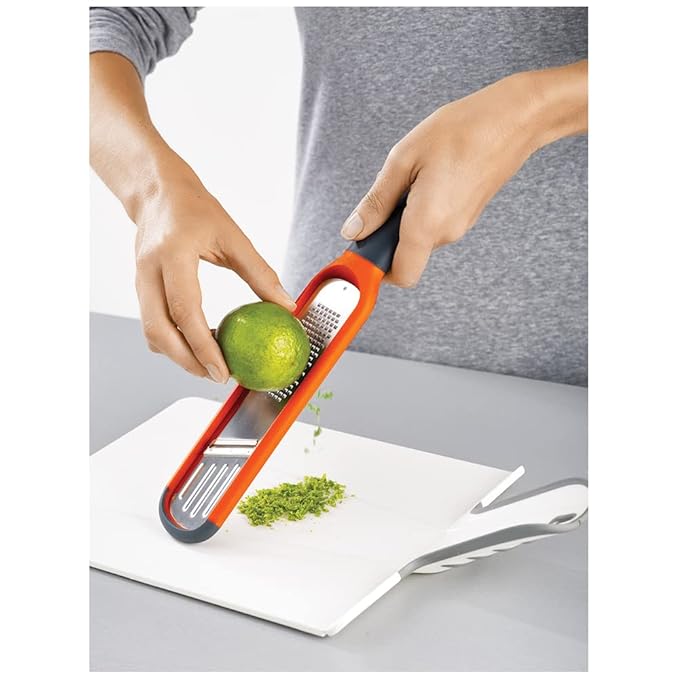 Joseph Joseph 2-in-1 Grater – Orange Stainless Steel