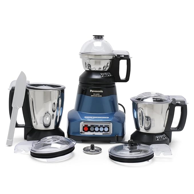 Panasonic MX-AE375 Monster 750 Watts Super Mixer Grinder With 3 Stainless Steel Jar (Blue)