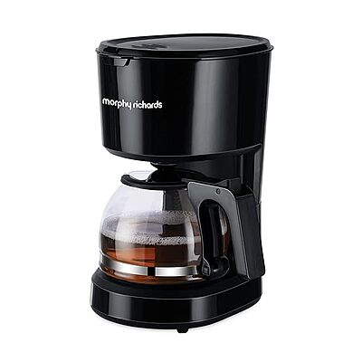 Morphy Richards 750W Drip Coffee Machine – Black , Simple One-Touch Operation, Quick & Hot Brewing