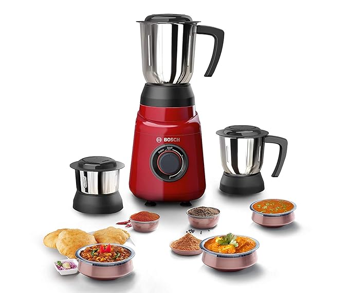 Bosch TrueMixx Joy Mixer Grinder – 500W Motor , 3 Multipurpose Jars , Efficient & Durable