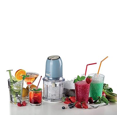 Ariete Vintage Collection Chopper – 600ml Capacity – Blue – Multi-Purpose Mini Chopper -Ice Crushing, Perfect for Kitchen Essentials