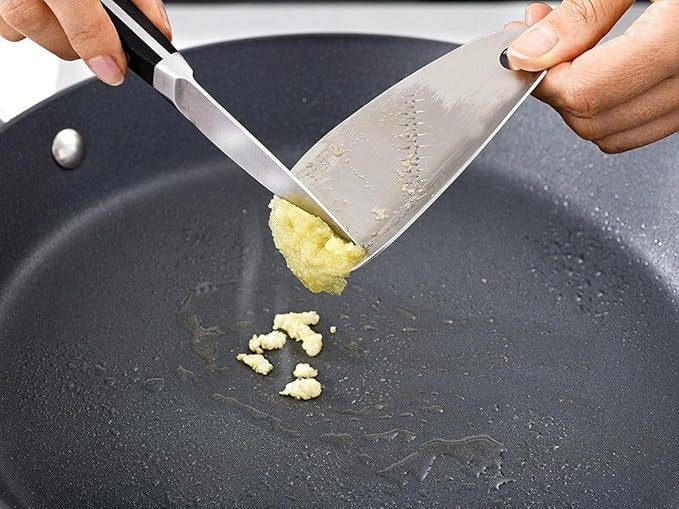 Joseph Joseph Garlic and Ginger Grater – Stainless Steel, Silver – Non-Slip Handle, Easy-Clean, Compact Kitchen Tool