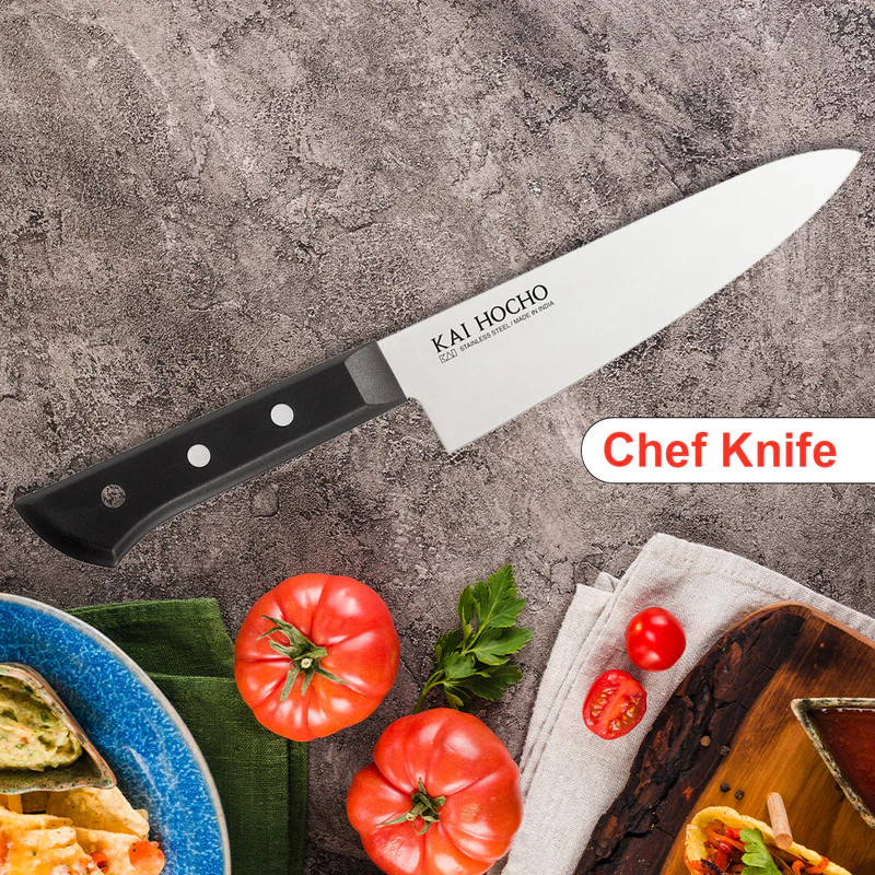 KAI 180mm Chef Knife – Hocho Premium Stainless Steel Blade, Japanese Culinary Precision, Razor-Sharp Edge