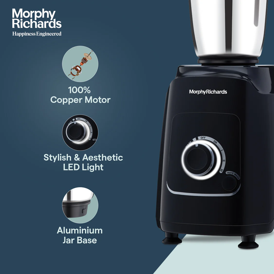 Morphy Richards GrindPro Maxx 1000W Mixer Grinder with 4 Jars, High-Speed Blades, Kitchen Appliance