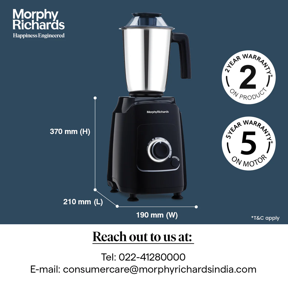 Morphy Richards GrindPro Maxx 1000W Mixer Grinder with 4 Jars, High-Speed Blades, Kitchen Appliance