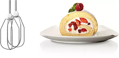 BOSCH Hand mixer CleverMixx 375 W White| Model MFQ22100IN|Lightweight, Silent Operation with Beaters & Dough Hooks