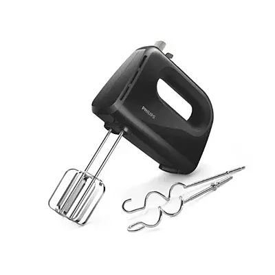 Philips 300W Hand Mixer – Black – Efficient Mixing with Multiple Speeds , Lightweight & Easy to Use- stainless steel accessories and 2 years warranty(black color)