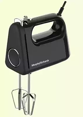 Morphy Richards Pro Mix 300W Hand Mixer- (BLACK) Ideal for Home Bakin