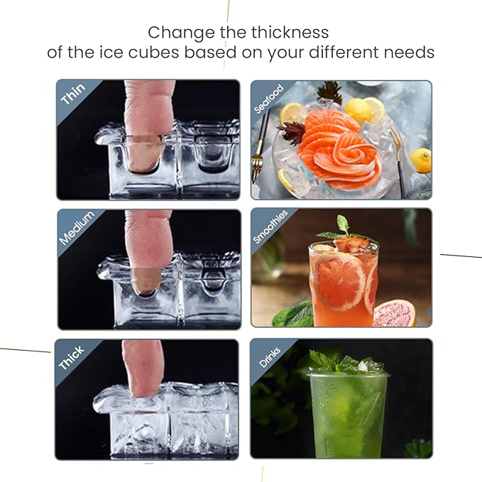 KILIG S01 Countertop Ice Maker Machine – Produces Fast Square Ice Cubes in 15 Minutes,, Self-Cleaning Function, 24 Ice Cubes per Cycle, for Home, Office, Bar KILIG S01 Countertop Ice Maker Machine – Produces Fast Square Ice Cubes in 15 Minutes,, Self-Cleaning Function, 24 Ice Cubes per Cycle, for Home, Office, Bar