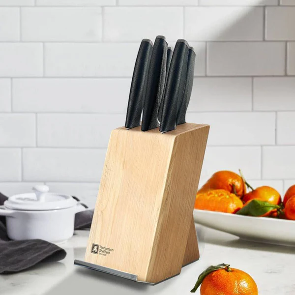 Advantage 5-Piece Knife Block Set by Richardson Sheffield – Everyday Kitchen Essentials with Stainless Steel Precision Blades