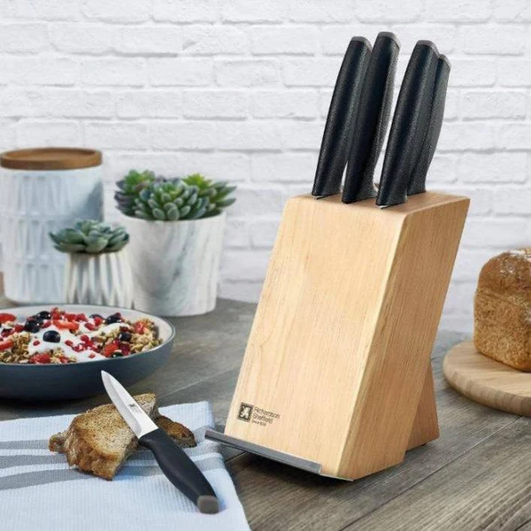 Advantage 5-Piece Knife Block Set by Richardson Sheffield – Everyday Kitchen Essentials with Stainless Steel Precision Blades