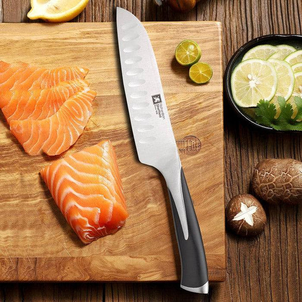Sharp and Balanced 235mm Santoku Knife by KYU – Stainless Steel Blade for Everyday Kitchen Use Richardson Sheffield