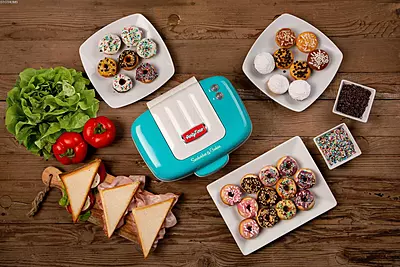 Ariete Blue 700W 3-in-1 Multi-Function Snack Maker – Sandwiches, Cookies & Waffles, Non-Stick Plates , Interchangeable Plates, Easy to Clean, Quick Heatin Ariete Blue 700W 3-in-1 Multi-Function Snack Maker – Sandwiches, Cookies & Waffles, Non-Stick Plates , Interchangeable Plates, Easy to Clean, Quick Heatin
