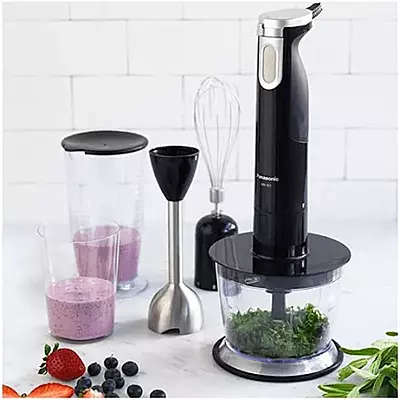 Panasonic 600W Hand Blender – MX-SS1 – Black – Multi-Function Stick Blende