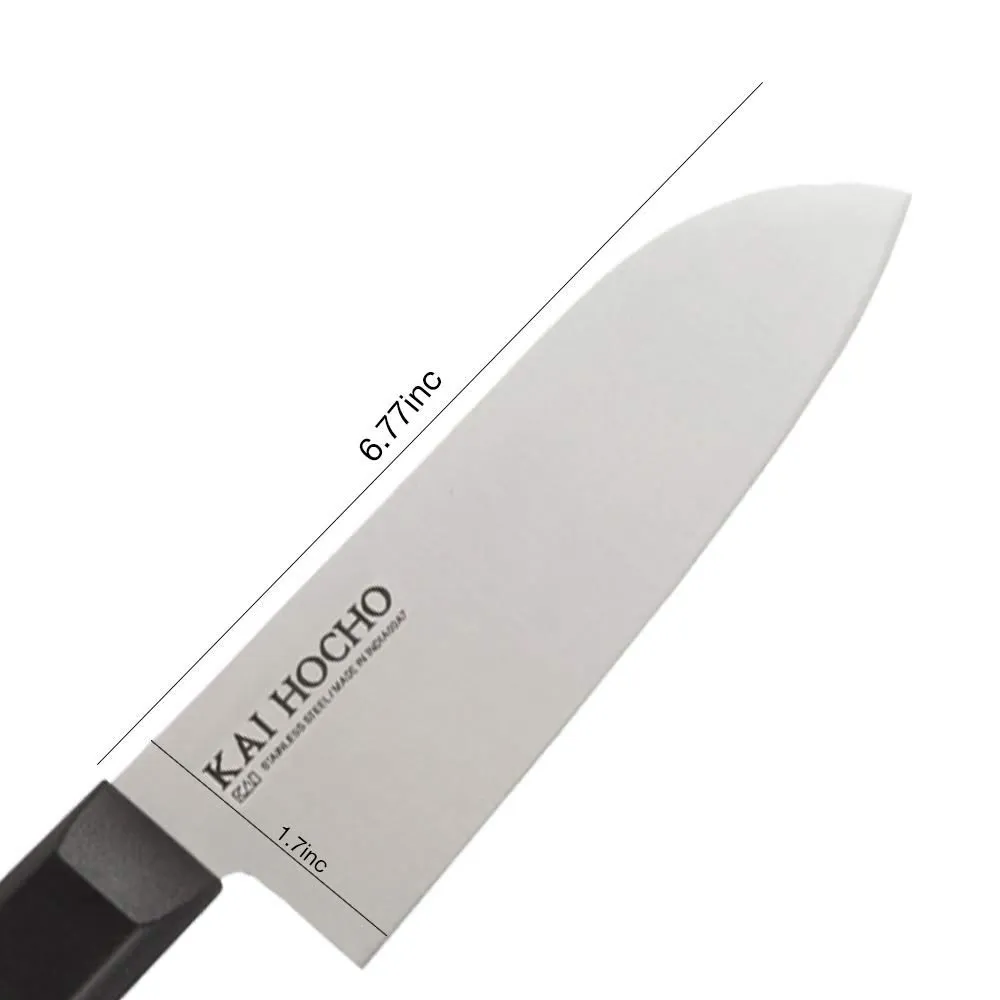 KAI Hocho Premium Santoku Knife – 165mm Stainless Steel Japanese Multipurpose Knife